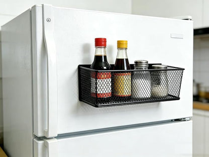 Magnetic Storage Bin for Traeger Smoker Grill Caddy, Magnetic Basket Organizer Holder for Fridge Magnetic Storage Bin Box Containers for Refrigerator Whiteboard Classroom, 2 Pack