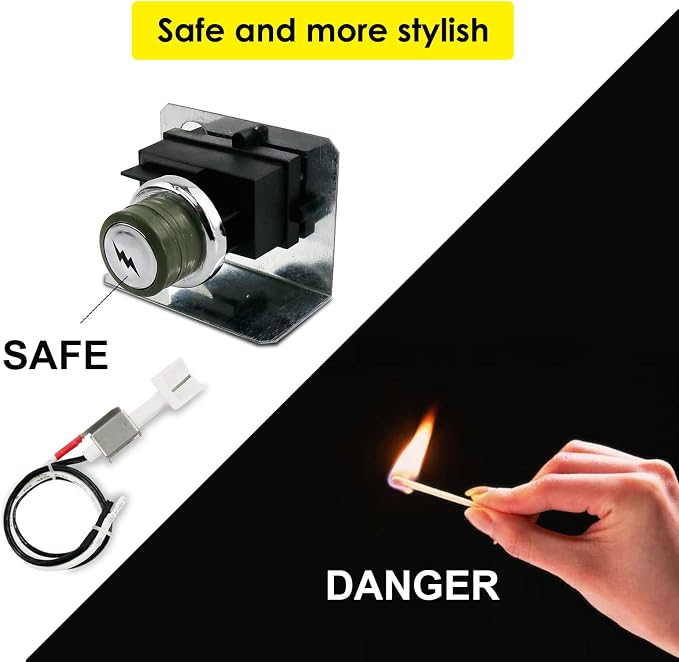 GRISUN 67847 Igniter for Weber Genesis 300 Series Side Control 2008-2010 | Fits Weber Genesis E310 E320 EP310 EP320 S310 S320 CEP-310 CEP-320; 1819-51 igniter with ceramic collector box