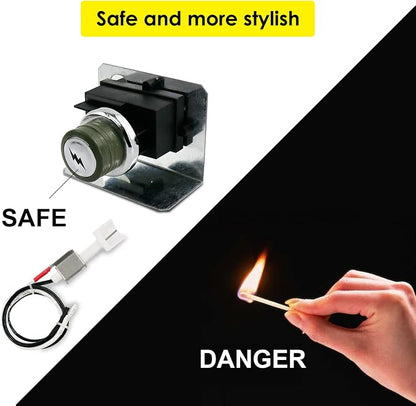 GRISUN 67847 Igniter for Weber Genesis 300 Series Side Control 2008-2010 | Fits Weber Genesis E310 E320 EP310 EP320 S310 S320 CEP-310 CEP-320; 1819-51 igniter with ceramic collector box