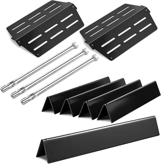 62752 Grill Burner 7620 7621 Flavorizer Bars 65505 Heat Deflectors Replacement Parts for Weber Genesis Grill Parts 300 Series with Front Control E-310 E-320 E-330 S-310 S320 S-330 EP-310 EP-320 EP-330