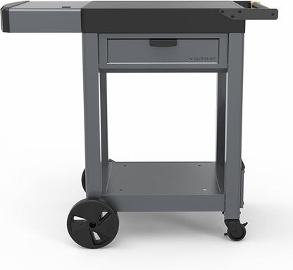 Current® Outdoor Pizza Cart, Mobile Prep Station with Soft-Close Drawer, Pizza Peel Holster, Spacious Work Surface, Weather-Resistant, Perfect Height, Wheels for Easy Movement