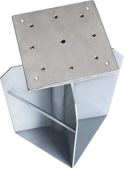 EliteShade USA Rustproof & Windproof Heavy Duty In-ground Umbrella Base Stand, Anchor Holder for Both Cantilever & Straight Middle Pole Patio Umbrellas, Commercial Grade Stainless Steel Ground Socket