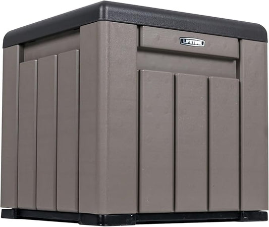 LIFETIME Outdoor Storage Cube Deck Box for Package Delivery, Patio Furniture Cushions, Garden Tools, Pool Accessories, 25 Gallon