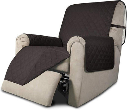 Easy-Going Reversible Couch Cover, Recliner 19 in, Chocolate/Chocolate | Machine Washable Slipcover For Dogs, Water Resistant Furniture Mat For Living Room, Non-Slip Sofa Cover, Pet Friendly