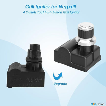 4 Outlets AA Battery Tact Push Button Electronic Ignition Module Replacement for Charbroil, Nexgrill, Kenmore, Char-Griller, Grill Igniters for Charbroil Grill Igniter Replacement