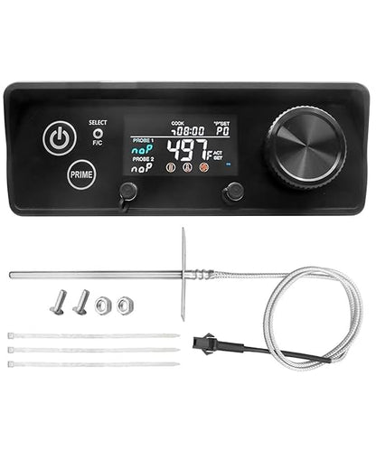 PID Control Panel Fit for Pit Boss Pro Navigator Sportsman NASCAR Wood Pellet Grill Smoker, Rectangular Digital Temperature Control Board with RTD Temperature Sensor Probe