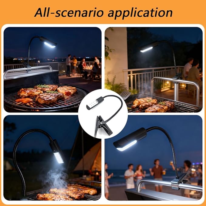 Adjustable Head Outdoor Cooking Light Barbecue Grilling Accessories Easy to Use