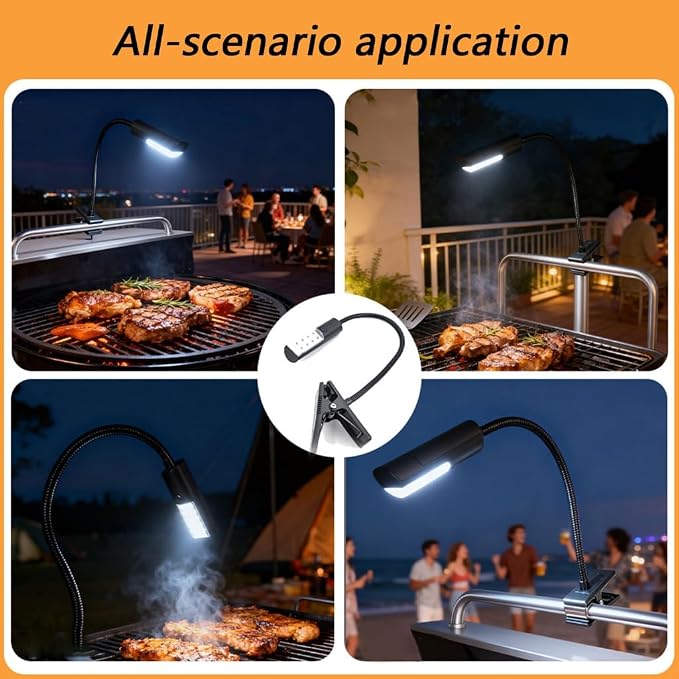 High Brightness Magnetic Grill Light Adjustable Head Outdoor Cooking Light