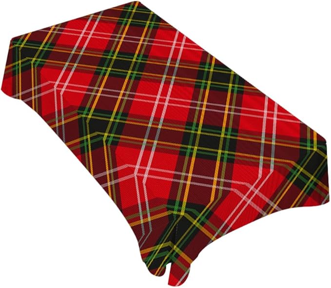 TKS MITLAN Colorful Plaid Line Tablecloth Decor Scottish Classic Checked Fashion Simple Stripe Design Table Cloth Dining Room Kitchen Table Cover 60" X 84" Oblong/Rectangle
