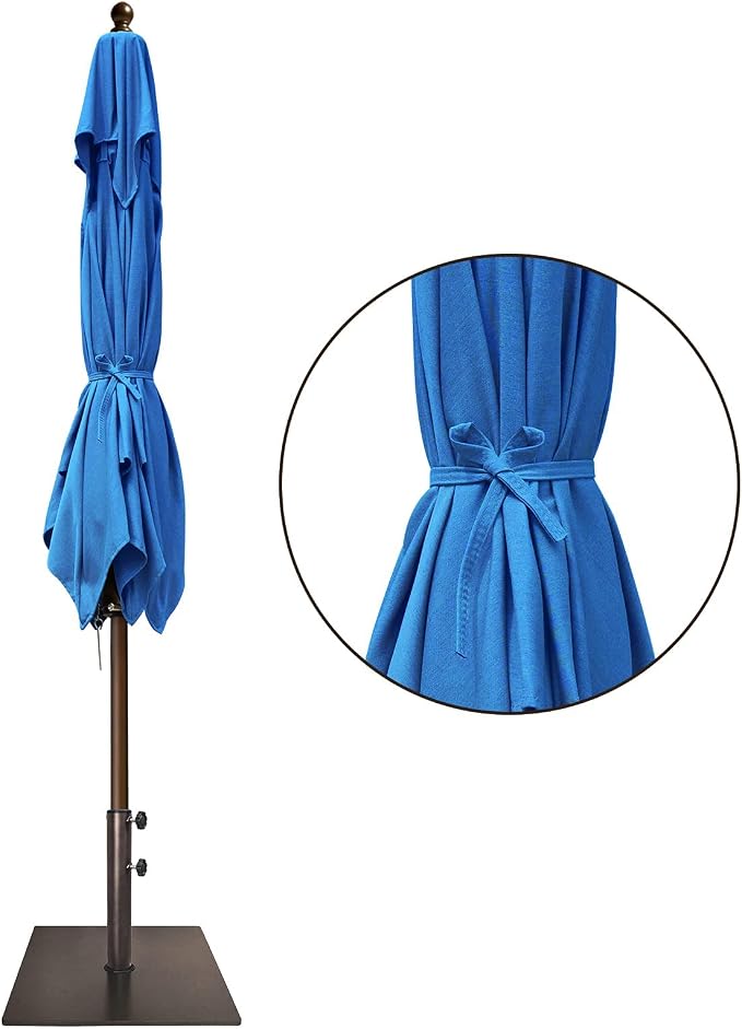 EliteShade USA 10-Year-Non-Fading 6x6Ft Square Market Patio Umbrella, UPF 50+ UV Protection Performance Sun Umbrella, Heavy Duty Commercial Grade Outdoor Table Umbrella with Crank, Windproof Vented Top for Garden, Pool, Deck and Outdoor Playsets, Royal...