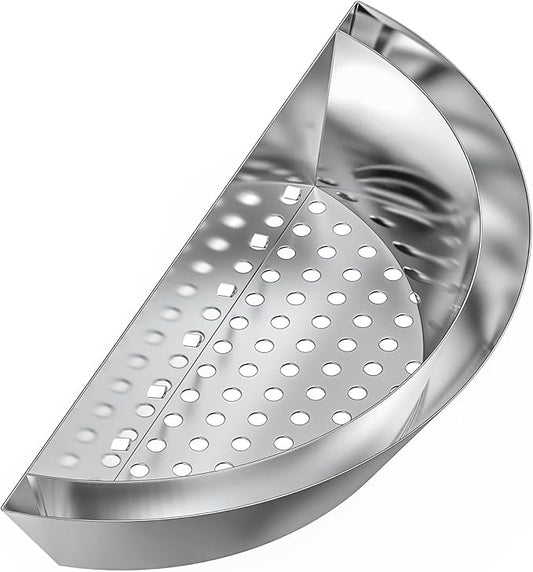 onlyfire Charcoal Basket, Grill Basket with Water Reservoir, Stainless Steel Coal Briquet Holder for Weber 22/26 Inch Kettle Grills and Other Similar Charcoal Grills