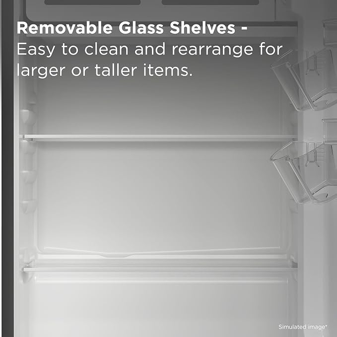 TCL 4.5 Cu. Ft. Compact Single Door Refrigerator, Small, Silver | 4.5-Cu. Ft. Compact Single Door Refrigerator, Silver, No Freezer, for Bedroom, Dorm, Office, Kitchen