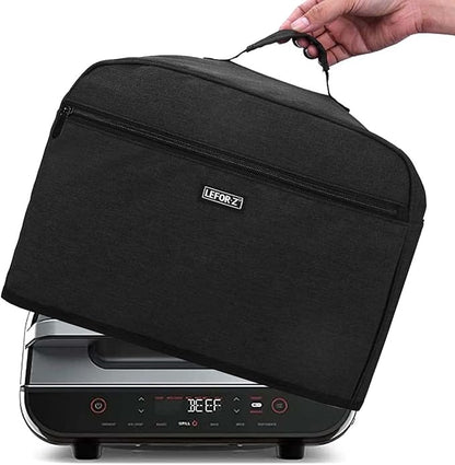LEFOR·Z Dust Cover Compatible with Ninja FG551/DG551 Foodi Smart XL Grill and Accessories,Water Resistant Air Fryer Cover with 6 Storage Pockets,Black