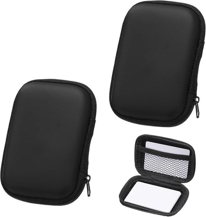 2Pcs Card Game Case, Soft Cloth Playing Waterproof Card Storage Travel Game Case Compatible for Outdoor Gaming Camping, Black