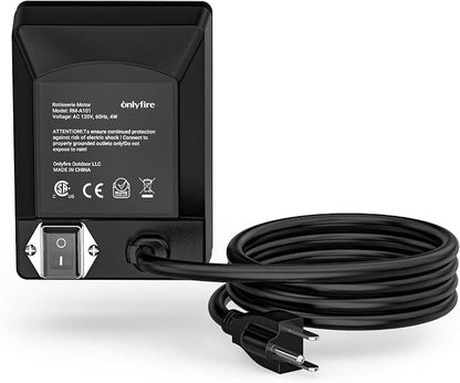 onlyfire Universal Electric Grill Rotisserie Motor 110 Volt 4 Watt On/Off Switch, Black (Pack of 2)