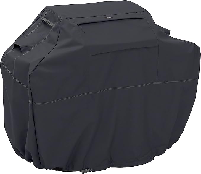 Classic Accessories Ravenna Water-Resistant 64 Inch BBQ Grill Cover, Black