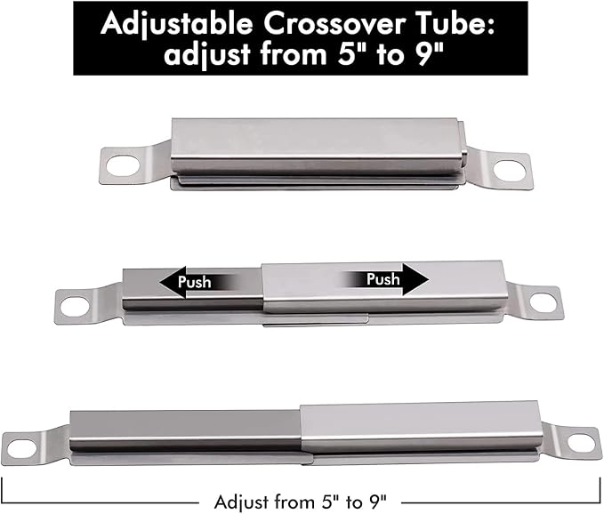 Grill Replacement Parts for Charbroil Advantage Series 4 Burner 463344015 463343015 463433016 463240115 463432215 463240015 Gas Grills, Stainless Pipe Burner, Heat Plate, Carryover Tube, Igniters.