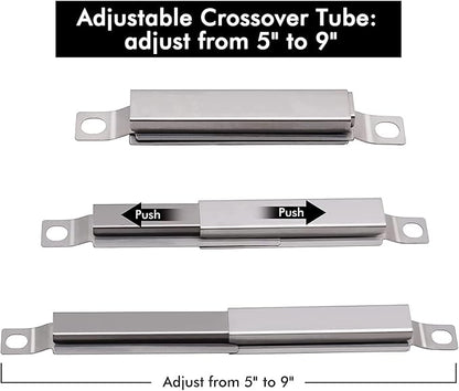 Grill Replacement Parts for Charbroil Advantage Series 4 Burner 463344015 463343015 463433016 463240115 463432215 463240015 Gas Grills, Stainless Pipe Burner, Heat Plate, Carryover Tube, Igniters.