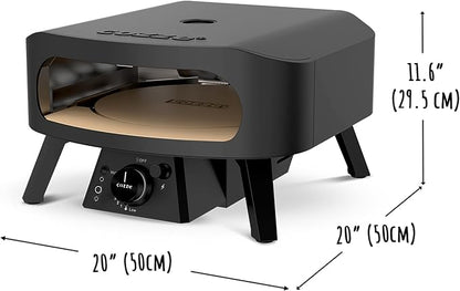 Cozze 13" Gas Pizza Oven with Rotating Pizza Stone for Easy Restaurant-Style Pizza at Home – Triple Burner, Built-In Thermometer, Fast 15-Min Preheat, Portable Outdoor Pizza Oven | Built-In Thermometer | Fast 15-Min Preheat | Restaurant-Style Pizza | P...
