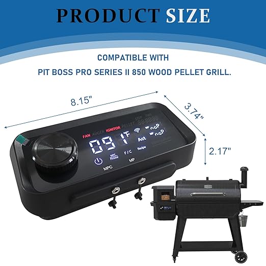 Replacement 80146 Digital PID Control Board Parts for PB850PS2, Compatible with Pit Boss Pro Series II 850 Wood Pellet Grill, Comes with WiFi and Bluetooth Function