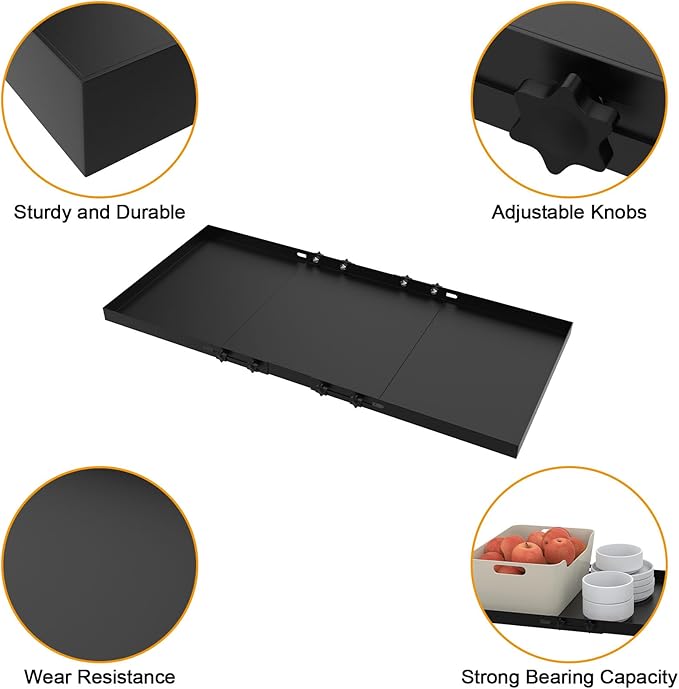 BBQ-PLUS Adjustable Grill Storage Shelf for Traeger Pro Series 34, Pro 780 and Ironwood 885 Pellet Grills Accessories,Metal Bottom Shelf for Traeger to Add More Storage Space