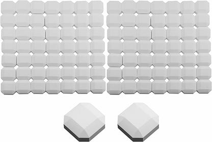 Ceramic Briquettes Replacement for L27 L30 L36 L42 L54 CS30 LBQ36 and Other Gas Grill Models, Grill Briquettes Replacement for Lava Rocks, 2" x 2" x 0.8" Each, 100-Piece