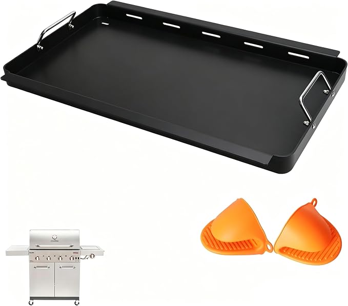 Full-Size Griddle Inserts for Charbroil Commercial Tru Infrared Gas Grills | Fits charbroil 466242715 463276016463439915 3/4 Burner replacement part, G533-0009-W1 G541-0016-W2 4mm carbon steel rustproof