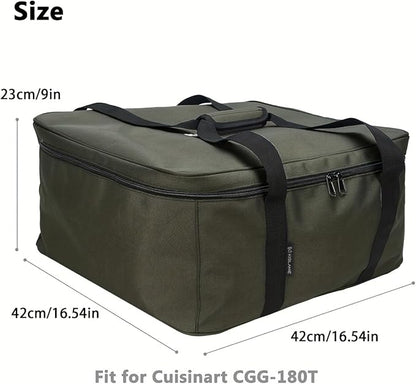 Carrying Bag for Cuisinart CGG-180T Grill, Portable Grill Bag for Outdoor Gourmet Grill, Tabletop Grill Storage Bag for Cuisinart CGG-180T (Grey)