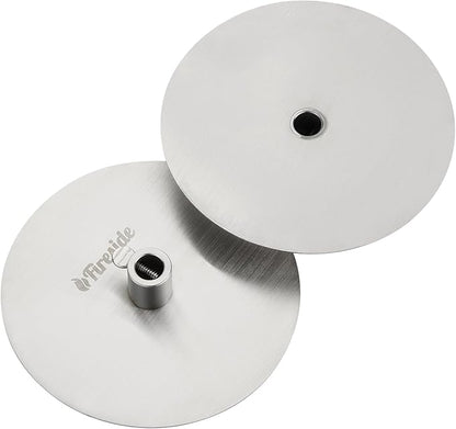 TURBRO Universal Grill Rotisserie Gyros Disc, 304 Stainless Steel, Fits 1/2” or 3/8" Hexagon, 3/8" or 5/16" Square Spit Rods, Compatible with Most Grills, for Outdoor BBQ, Set of 2 Discs