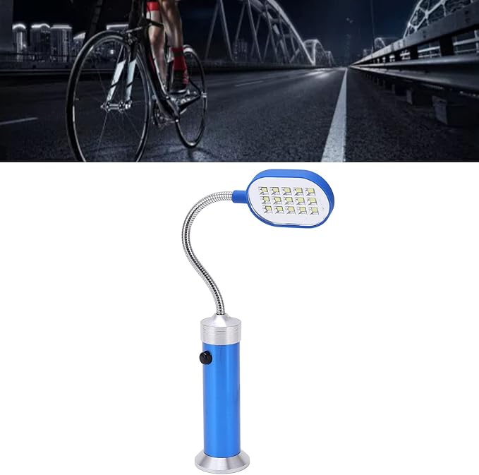 Barbecue Grill Light, Magnetic Gooseneck Lamp, Weather Resisting LED Outdoor Work Light for Fishing BBQ Cycling (Blue)