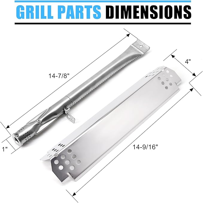 Replacement Parts for Nexgrill 720-0888S 720-0830X, 5 Pack Flame Tamer Burners Igniters Replacement for Nexgrill 5 Burner 720-0888S Gas Grill