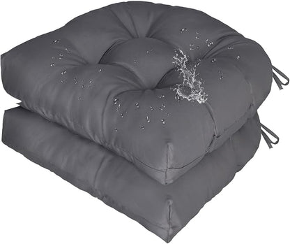 Gnostik Outdoor Indoor Floral Seat Cushions 18.6"X18.6" Waterproof Patio Chair Pads for Porch, Dining, Garden, Balcony, Office Set of 2