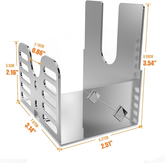 Onlyfire Universal Barbecue Grill Stainless Steel Rotisserie Motor Bracket (Pack of 2)