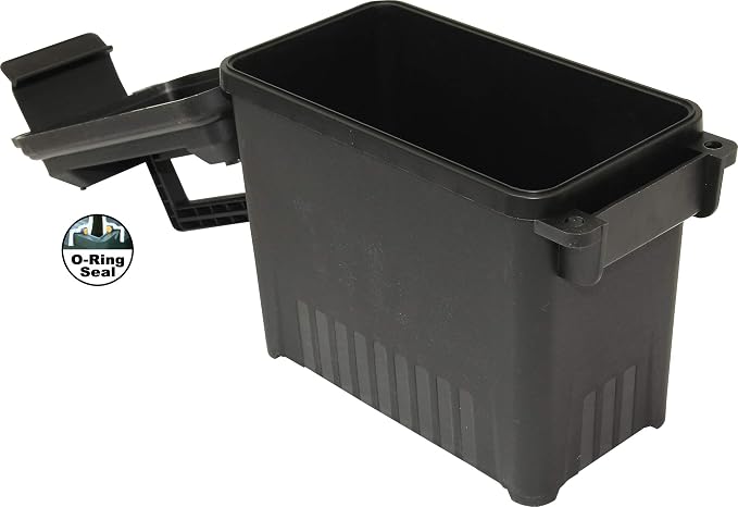 MTM AC15-40 Ammo Can Mini for Bulk Ammo, Water-Resistant Seal, Double Padlock Tabs, 12-Pound Capacity, USA Made, Black