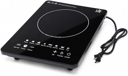 Portable Induction Cooktop, 110V Countertop Single Burner - 8 Power | 8 Power Settings, LCD Touch Control, 180-Min Timer, Preset Cooking, Compact Hot Plate for Kitchen, Dorm, RV