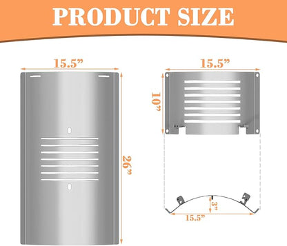 PB820 Flame Broiler Replacement Parts Kit for Pit Boss PB850 Series Pellet Grill Accessories, Adjustable Flame Broiler Slide Cover & Bottom Kit for Pit Boss 820D3, 850PS2, Heavy-duty Steel Grill Parts