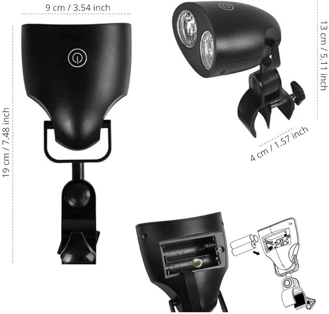 Barbecue Grill Light BBQ LED Light BizoeRade Bright Handle Mount Grilling Light for Most Grill Handles with Touch Switch, Adjustable, Screwdriver for Outdoor Night Grilling