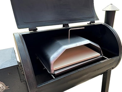 Pellethead Pizza Oven Attachment for Pellet Grills – Convert Traeger, Pit Boss, GMG & Camp Chef into Outdoor Pizza Oven | Heats to 800°F, Stainless Steel, Radiant + Convection Cooking | Converts pellet grills into outdoor pizza ovens, Stainless steel w...