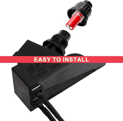 DHLG-12 Grill Igniter Kit for Charbroil Grill Replacement Parts, 2-Outlet Push Button Electronic Ignition Module with Wires for Charbroil G432-8S01-W1 G470-5503-W1 Grill Parts, AAA Battery Required