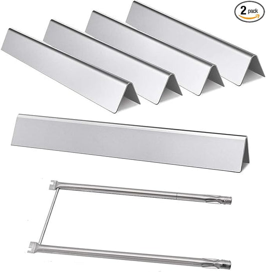 Hongso 7507 Replacement kit 8127 Stainless Steel Burners and 7535 Flavorizer Bars for Weber Spirit 200 Series (with Side Mounted Control) Spirit E & S 210 220, Spirit 500 Genesis Silver A Gas Grill