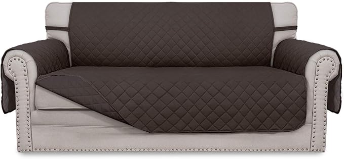 Easy-Going Reversible Couch Cover, 2 Cushion Sofa, Chocolate/Chocolate | Oversized Loveseat Slipcover For Dogs, Water Resistant Mat, Living Room, Non-Slip Sofa Cover, Pet Friendly