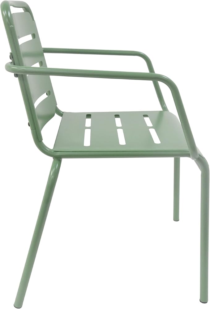 Christopher Knight Home Jodi Outdoor Bistro Set, 3-Piece Bistro Table and Chairs Set of 2, Patio Furniture Set with Iron Frame, Patio Conversation Set for Poolside/Garden Cafeteria, Matte Green