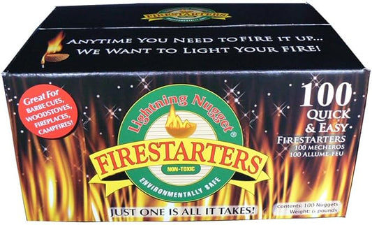 Lightning Nuggets Firestarter for Charcoal Fuel