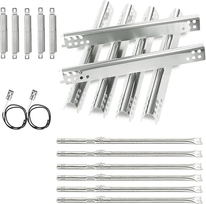 463276517 6-Burner Grill Replacement Parts for Charbroil Performance 6 Burner 463244819 463277918, 5 Burner 463347519, 4 Burner 463342119, G470-5200-W1 Burner, 470-0004-W1A Heat Plate, Crossover Tube