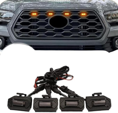 LED Front Grill Lights 4PCS Yellow Light Compatible With Tacoma TRD Off Road Sport 2020 2021