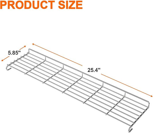 DELSbbq Warming Rack for Weber Genesis II 300 Gas Grills Genesis II E-310/315/330/335, Genesis II S-310/335, Replacement for Weber 66044 Grill Warming Rack, Stainless Steel