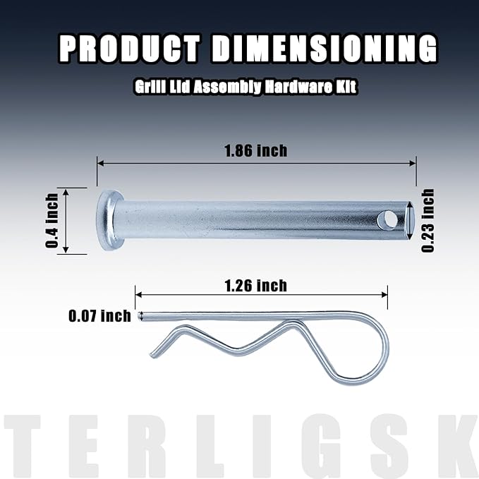 Grill Lid Assembly Hardware Kit Compatible with Weber 88206 Grills Fits Many Genesis and Summit Grills Models (2 Pack)