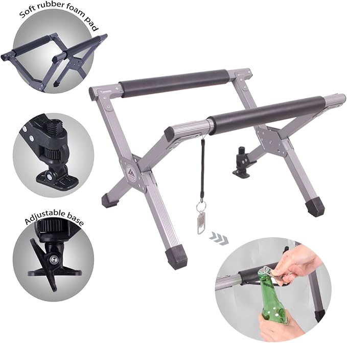 Ablazer Folding Cooler Stand with Carry Bag, Anti-Slip for Camping Hiking BBQ Cooking Picnic Outdoor, Light Weight Foldable Fridge Ice Box Holder