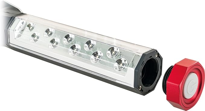 SCHWAIGER Grill Light, LED Grill Light with Screw Clamp, 180° Tilting & 360° Rotatable for Individual Lighting, Heat-resistant Grill Lighting, Battery Operated Light for BBQ