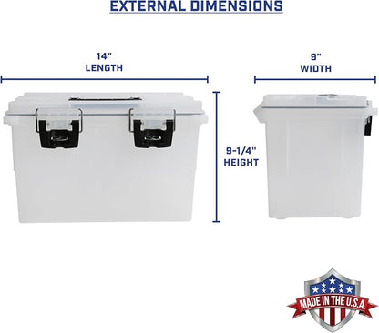Sheffield XL Ammo Box Made in USA, Stackable Lockable Ammo Storage Box | 2 Pack Lockable Storage Box, Water and Dust Resistant Dry Box, Secures Hunting Gear, Gun Accessories, Supplies, and Bullets